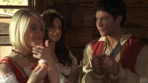 Village threesome orgy with Ash Hollywood and India Summer