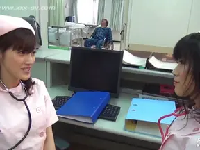 Japanese Nurses Take Erotic Break Making Out Passionately at Work