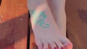 Cowboy boot - strip barefoot tease