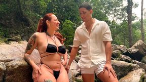 Blowjobs under twinkling stars with a curvy, red-haired hellcat - Milan Rodriguez & Devil Khloee