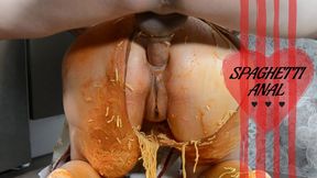 A MESSY spaghetti ANAL FUCK