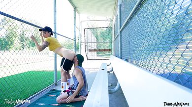 Pornhub Model Fucks in Public Dugout - Blowjob, Rimjob, Cumkiss - TabbyNoName