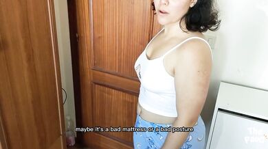 Neighbor surprises big ass Milf and helps her with her "back pain".