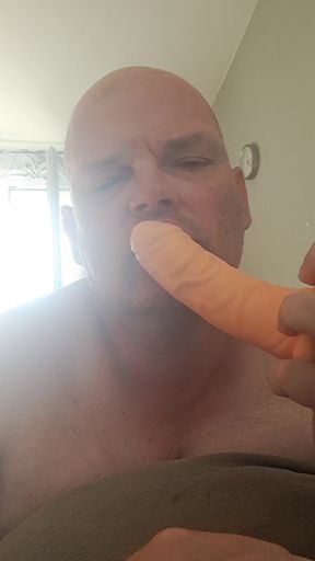 The slut is dildo-horny