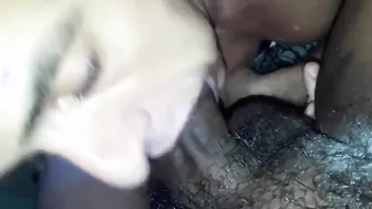 Crossdresser Deepthroats Big Black Cock in Amateur Interracial Blowjob