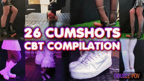 CBT Cumshots Compilation 2! (Double Version) - Tamystarly - Cock Balls Crush Trample, Shoejob, CBT, Trampling, Bootjob, Stomping