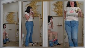 2 Pack Of Toilet Clips Before Going On A Day Trip w Sneezing Huge Dumping Peeing