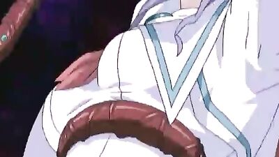 Big-titted anime babe dominated by tentacle monster & fucked hard in multiple positions