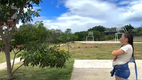 I see a little dwarf riding in a tree watching me exercising and he invites me to his apartment to fuck me until he comes inside me