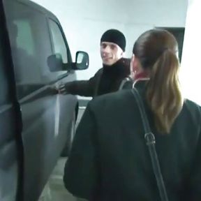 A Beautiful German Teen Gets Her Ideal Fuck in the Back of the Car