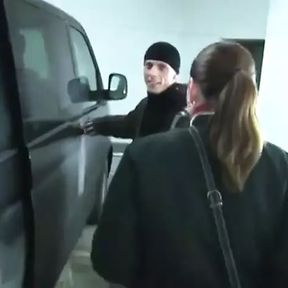 A Beautiful German Teen Gets Her Ideal Fuck in the Back of the Car