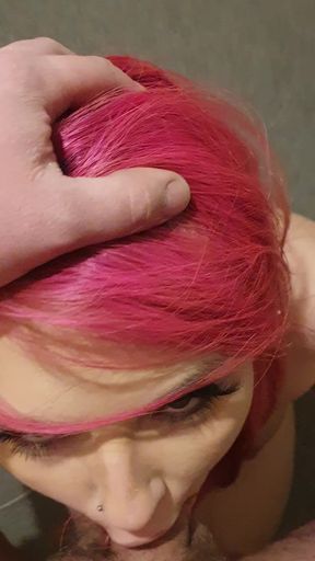 Sloppy Wet & Messy Hairjob with Cum in Hair