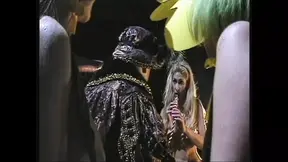 Hot blondes get fucked outdoors in wild group sex