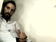 Dany x : Hairy Man wanking in the stairs