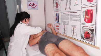 Erection in front of the nurse