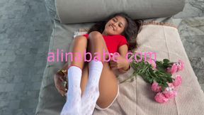 Petite Hot Asian In Her Hot Panties Dancing Before School