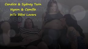 Candice & Sydney Turn Nyxon & Camille into BBW Lovers - mp4