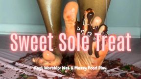 Sweet Sole Treat: Wet and Messy Food Play Foot Worship