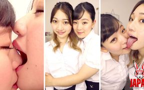 Japanese Airu Hashino Puts Her Breath and Tongue Inside Seira Hoshisaki's Nose