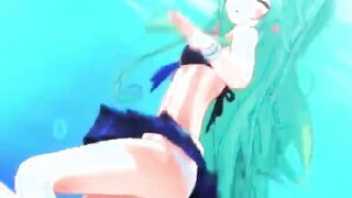 【MMD R-teen SEX DANCE】HOT BIMBOS DANCING WITH DESIRE OF HER HUGE FUCKホットダンス[MMD R-18]