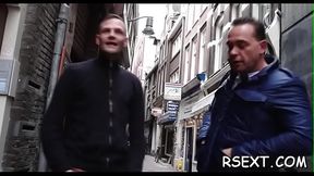 Aroused lad takes a travel in the amsterdam redlight district