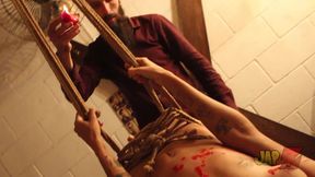 ts amy shibari bondage with waxplay