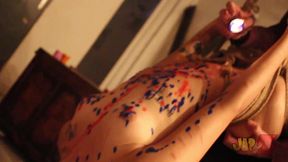 ts amy shibari bondage with waxplay