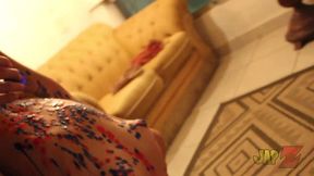 ts amy shibari bondage with waxplay