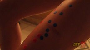 ts amy shibari bondage with waxplay