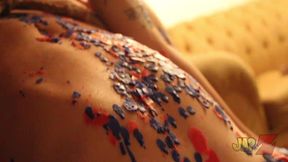 ts amy shibari bondage with waxplay