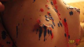 ts amy shibari bondage with waxplay