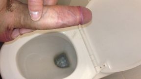 Dirty Boy is Toying with prick in public rest guest room