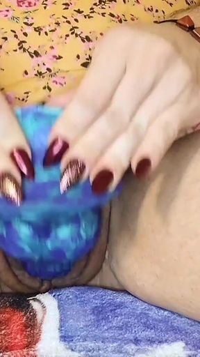 Stretching Pussy With Triple Monster Dildo &amp; Early Cumshot   Clip 1