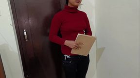 Indian Desi college girlfriend was painfull sex with boyfriend at hostel badroom clear Hindi audio