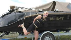 Dany Blonde hogtied on the parking lot - tied by Lena King - Full Clip wmv HD
