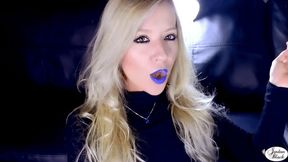 Blue lips, a Davidoff & a Marlboro