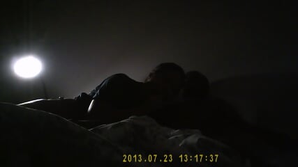 Olivia gives night blow job