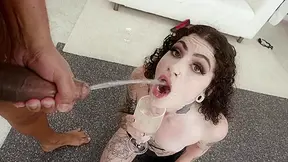 Black Pee, Lydia Black, 1on1, BBC, Anal and No Pussy, Gapes, Pee Drink, Cum in Mouth, Swallow GL698 - PissVids