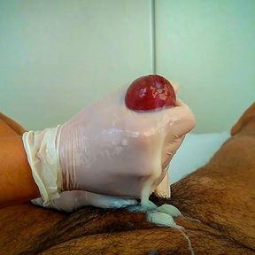 Sexy nurse helped me release cum with a handjob