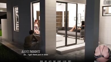 3D Cartoon Hentai Slutty College Teen Brushes Small Boobs No Bra Public College Girls