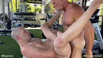 Big C Bottom Jake Mitchell takes hung daddy's massive cock bareback