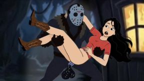 Student Girl Enjoys Sex in an Camp. Cartoon Horror Parody