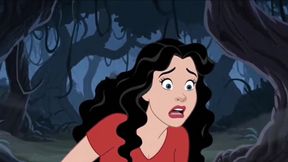 Student Girl Enjoys Sex in an Camp. Cartoon Horror Parody