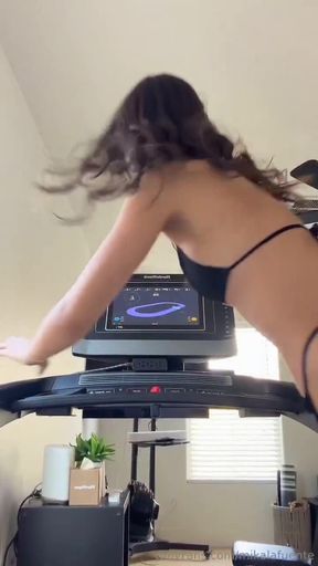 Female on treadmill