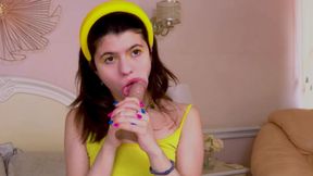 Wet Lazy Blowjob From a Slutty Girl