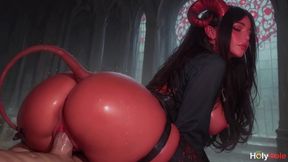 that succubus seduced me with her beauty! she rode my cock like a true demon![ai]