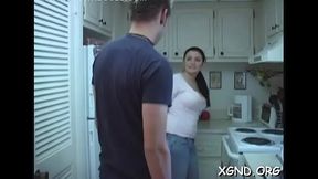 First time faced with shaking darksome cock up her face hole
