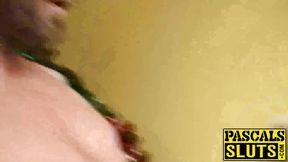 Naughty Blonde Girl Punished by Bad Santa