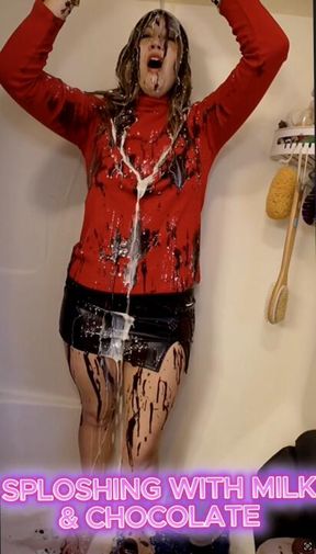 17 min new kink unlock this year hehe splashing or WAM wet and messy! With gloves of course! Watch me poor a full gallon of milk on top of my head....