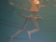 Underwater pool naked swim